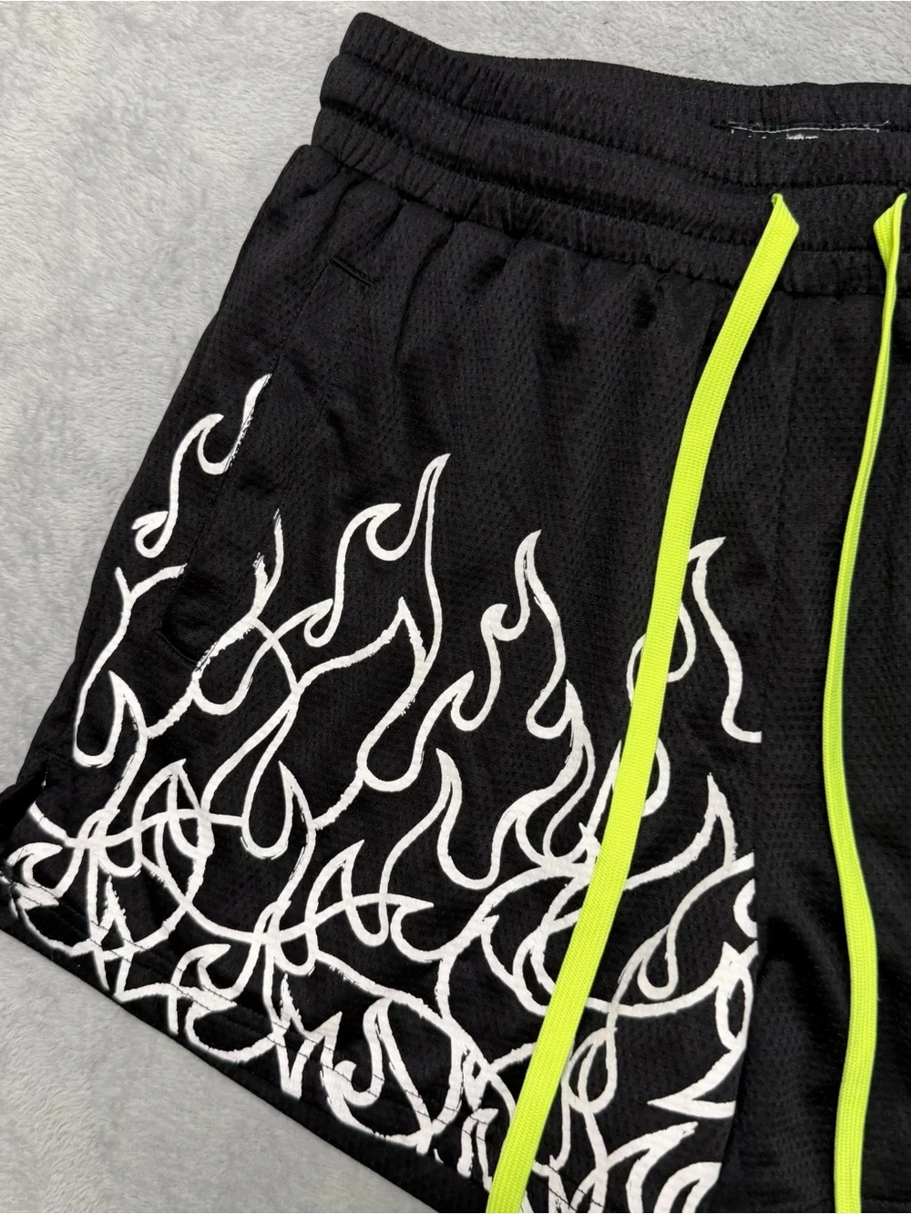 Kill Crew Muay Thai Flame Shorts Mens Medium Black Graphic Logo Athletic 4